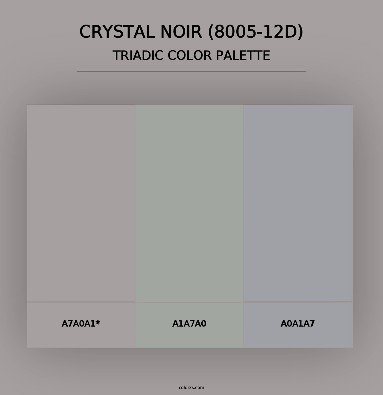 Crystal Noir (8005-12D) - Triadic Color Palette