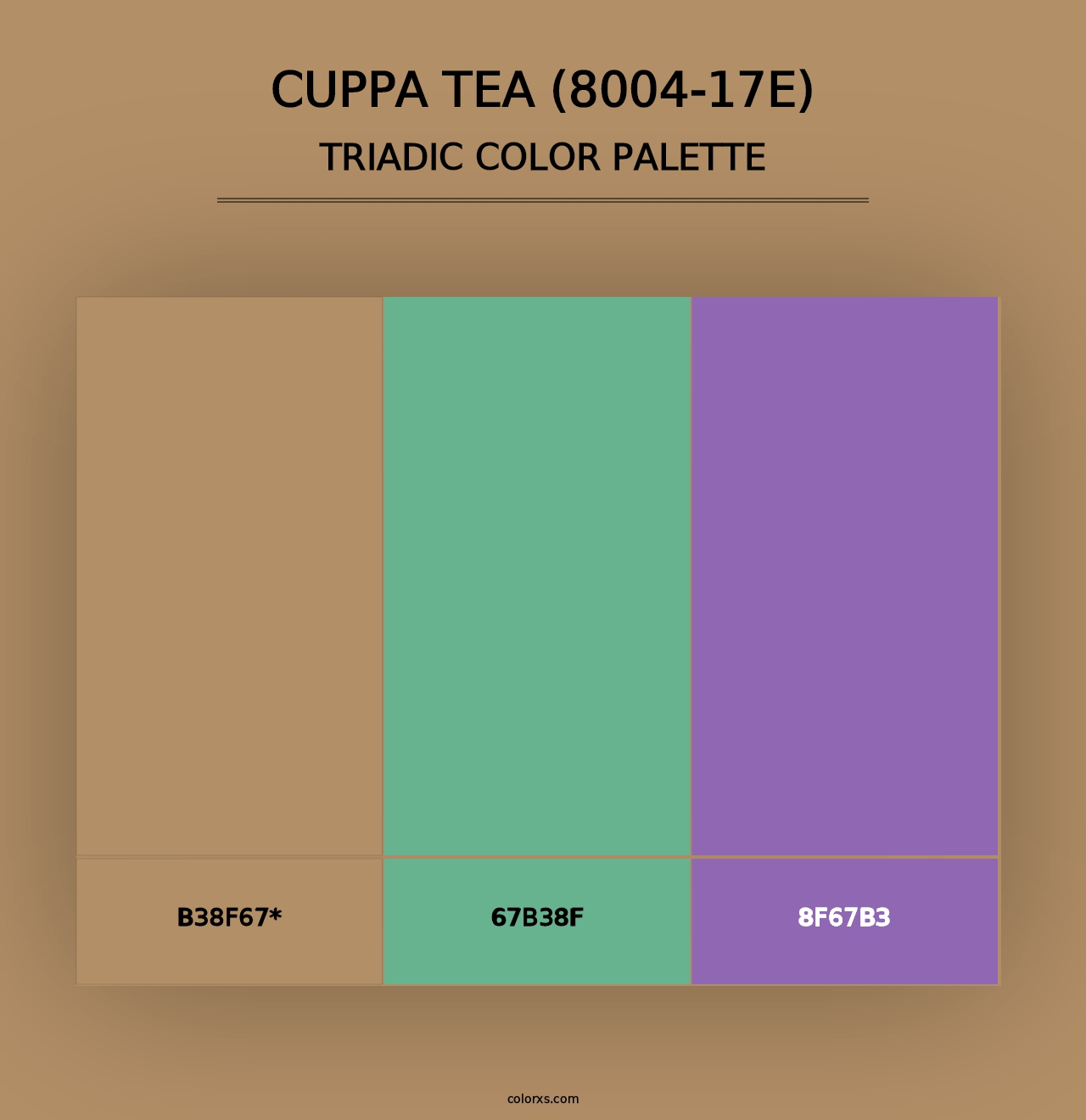 Cuppa Tea (8004-17E) - Triadic Color Palette