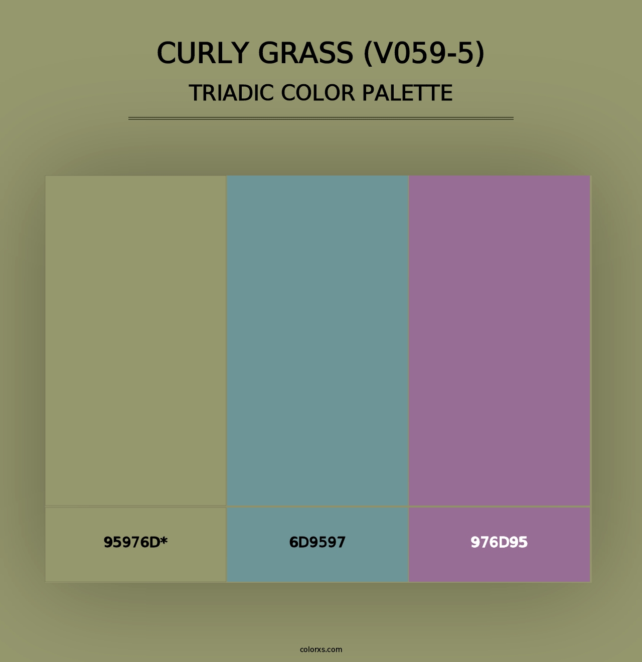 Curly Grass (V059-5) - Triadic Color Palette