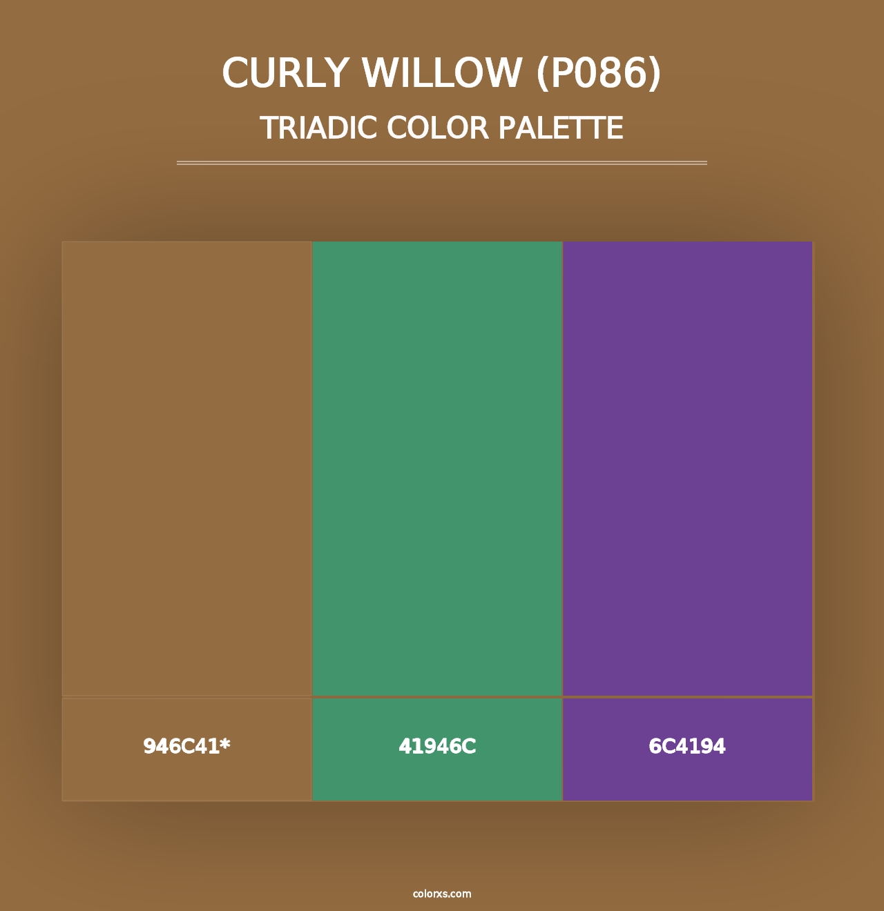 Curly Willow (P086) - Triadic Color Palette