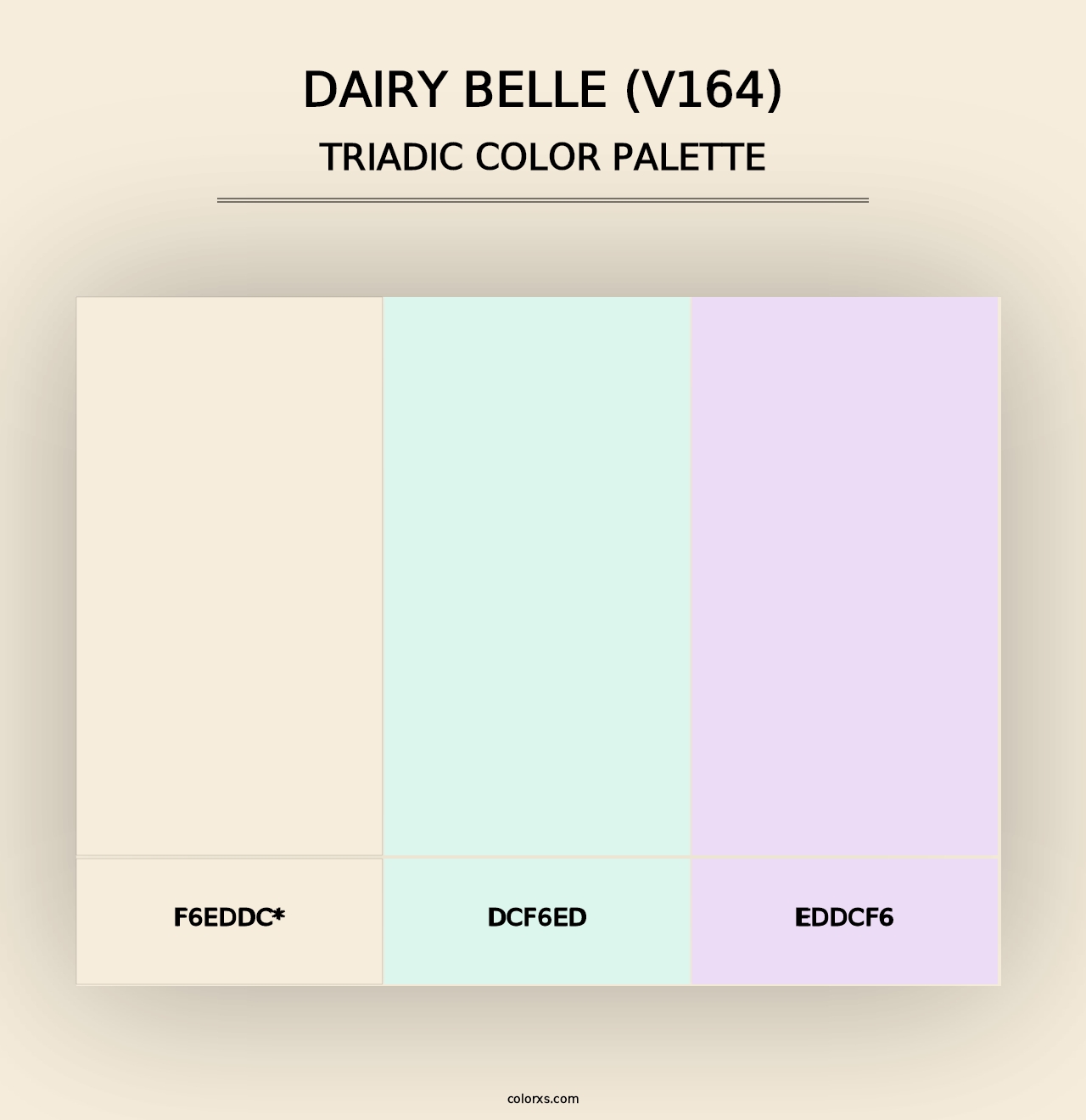 Dairy Belle (V164) - Triadic Color Palette