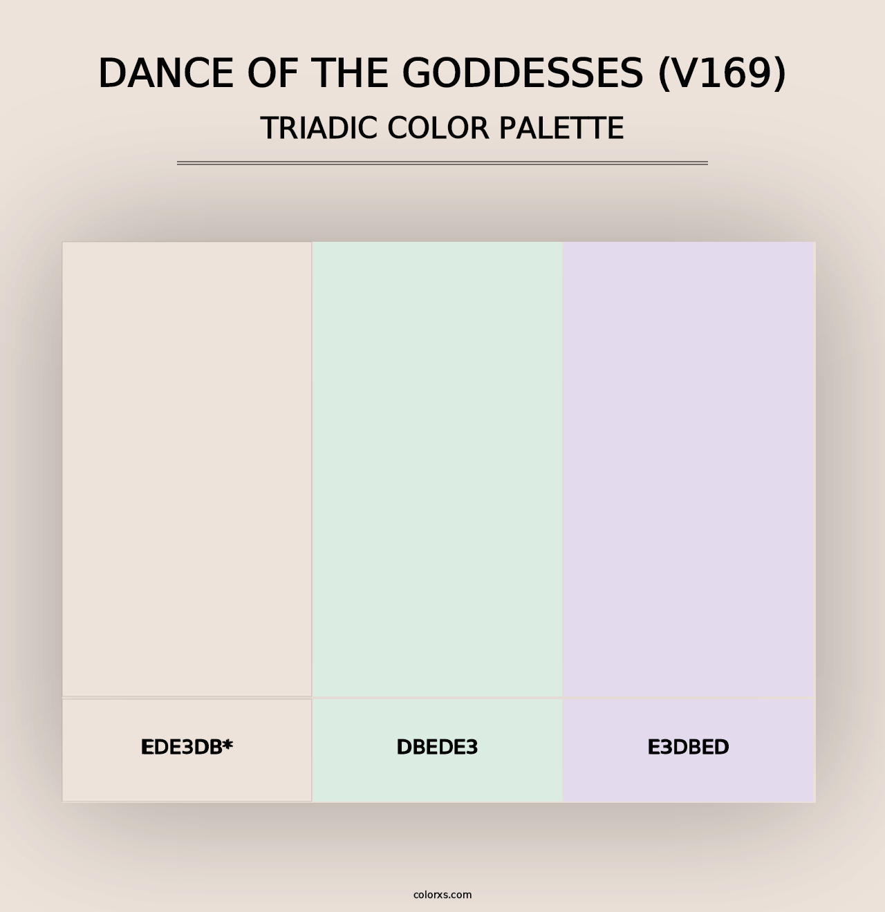 Dance of the Goddesses (V169) - Triadic Color Palette