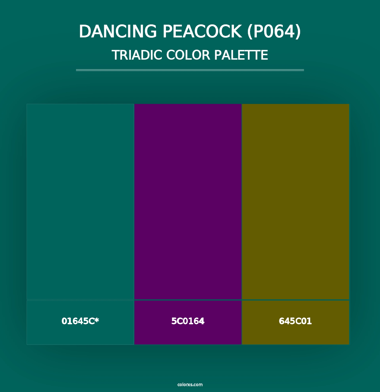 Dancing Peacock (P064) - Triadic Color Palette