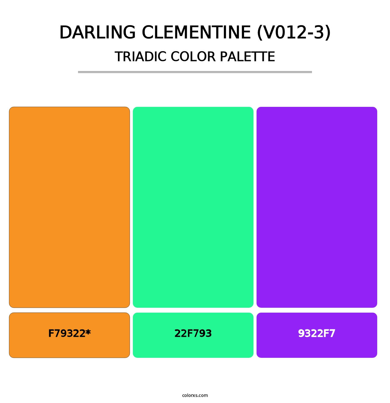 Darling Clementine (V012-3) - Triadic Color Palette