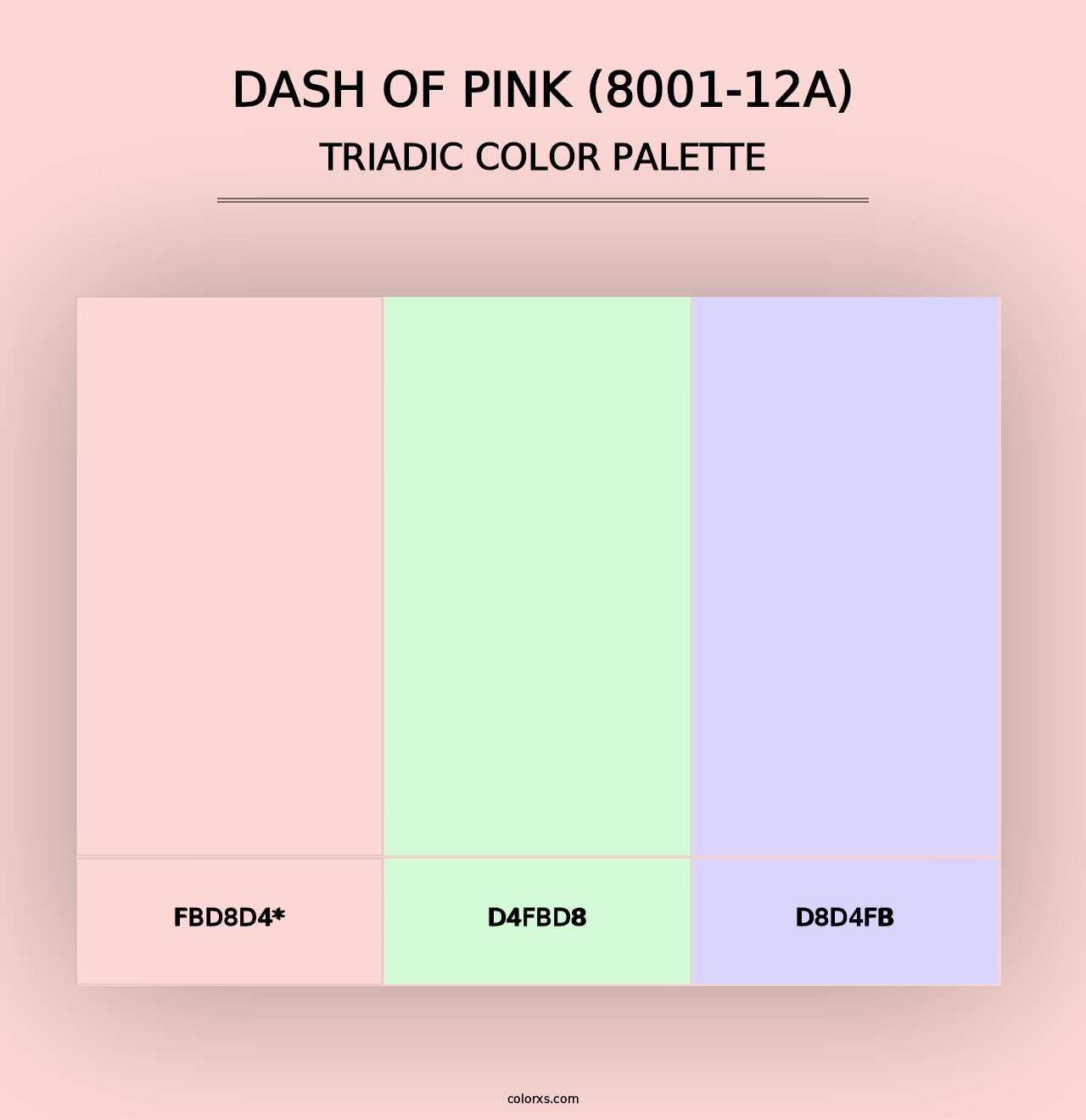 Dash of Pink (8001-12A) - Triadic Color Palette