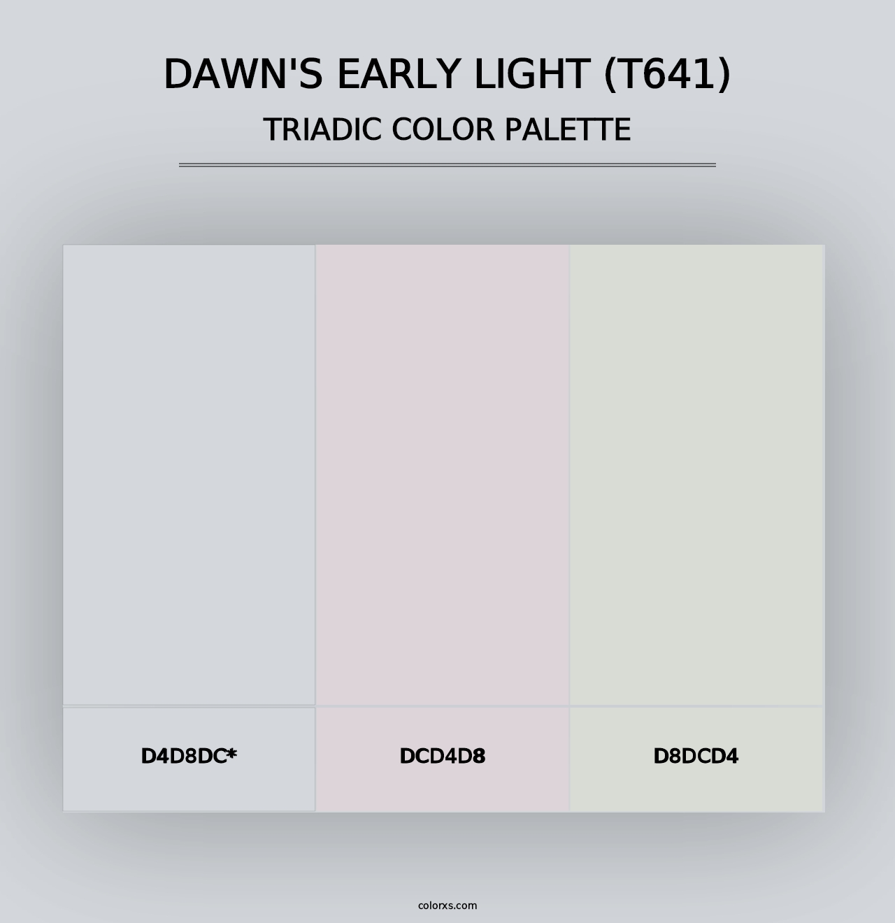 Dawn's Early Light (T641) - Triadic Color Palette