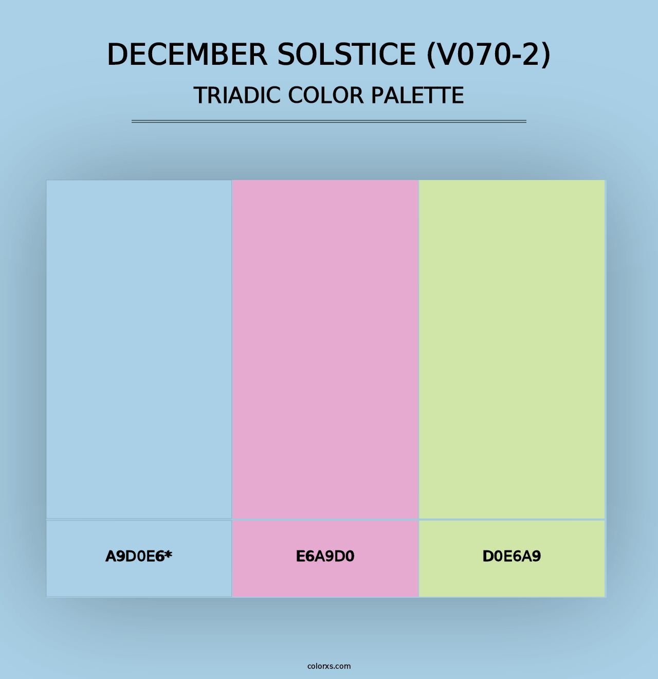 December Solstice (V070-2) - Triadic Color Palette