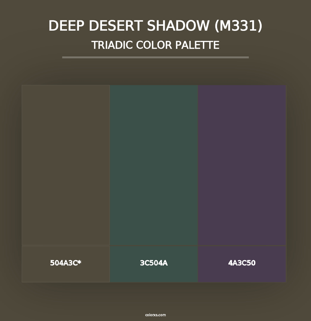 Deep Desert Shadow (M331) - Triadic Color Palette