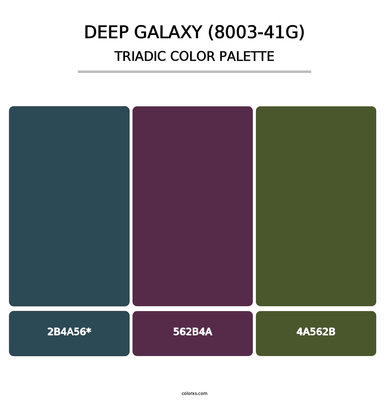 Deep Galaxy (8003-41G) - Triadic Color Palette