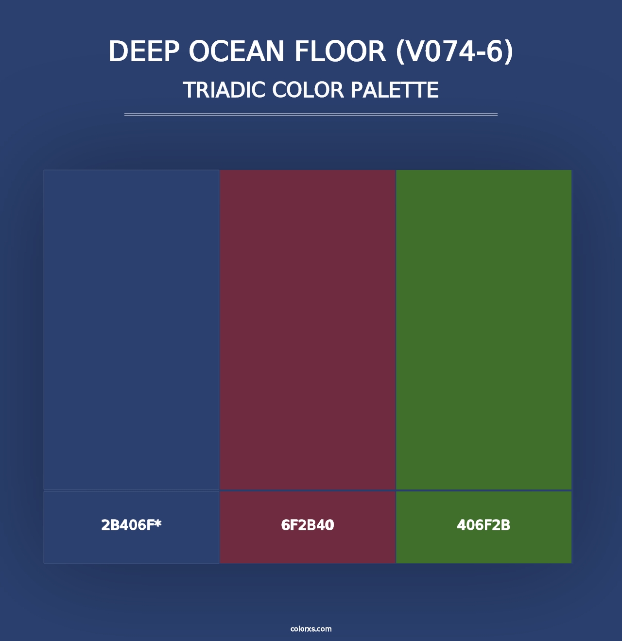 Deep Ocean Floor (V074-6) - Triadic Color Palette