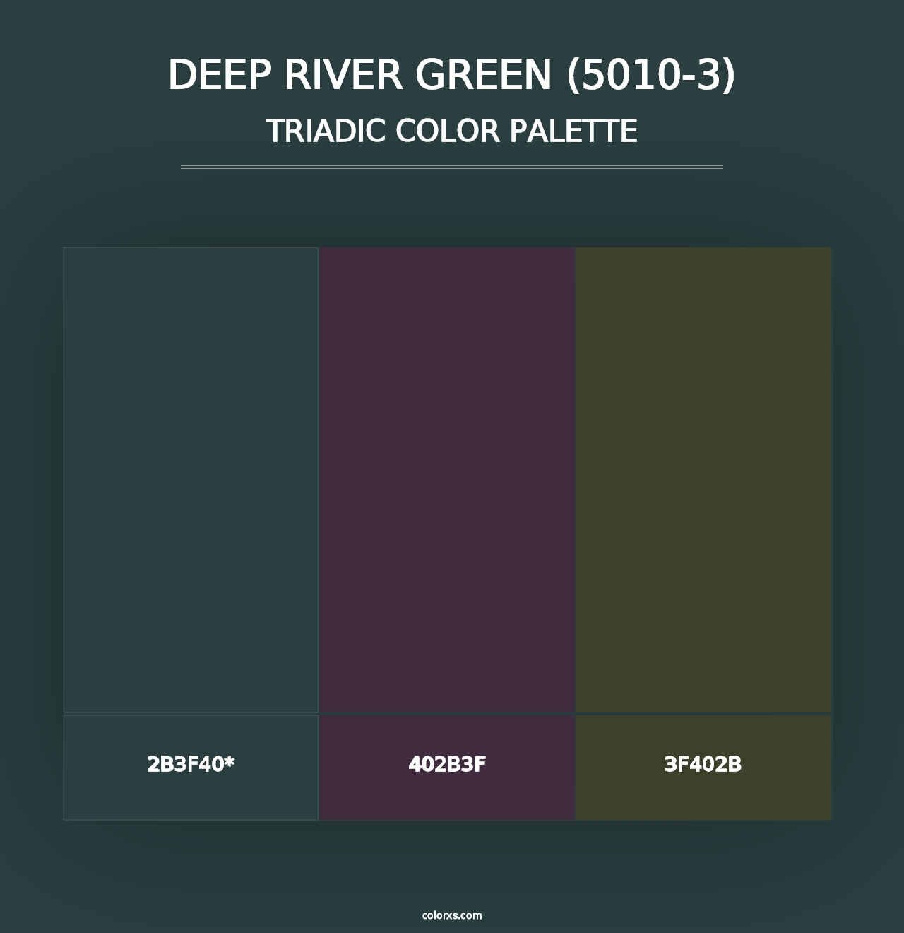 Deep River Green (5010-3) - Triadic Color Palette