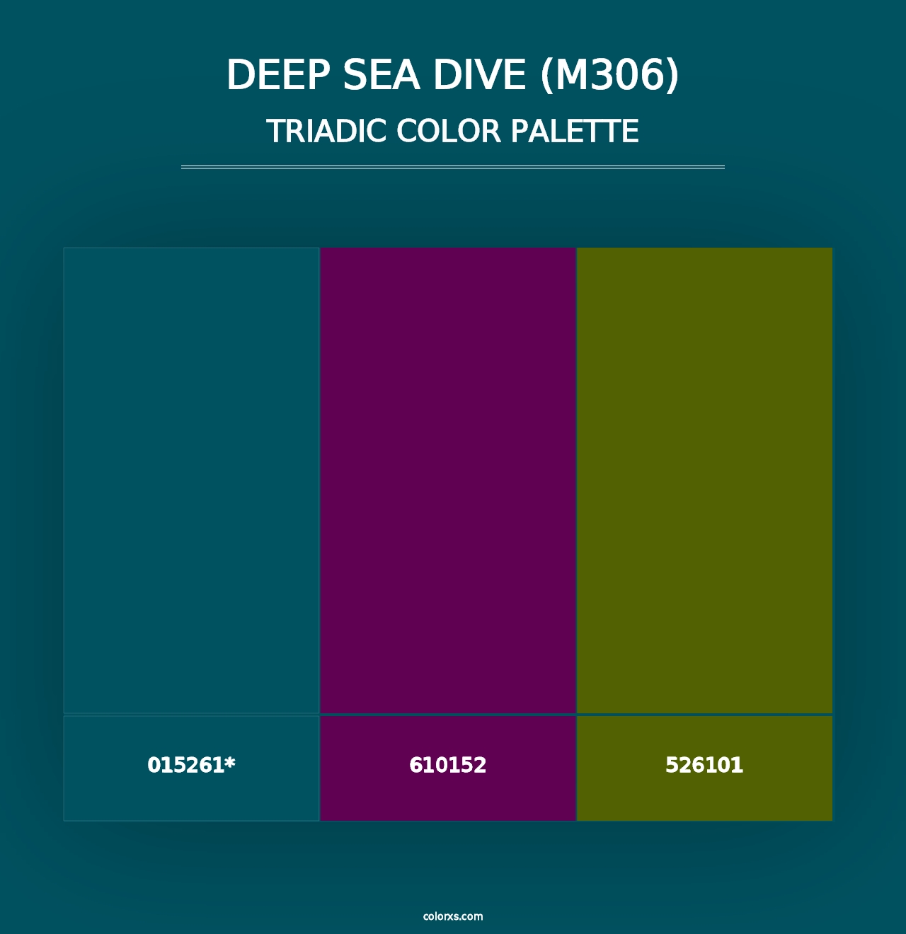 Deep Sea Dive (M306) - Triadic Color Palette