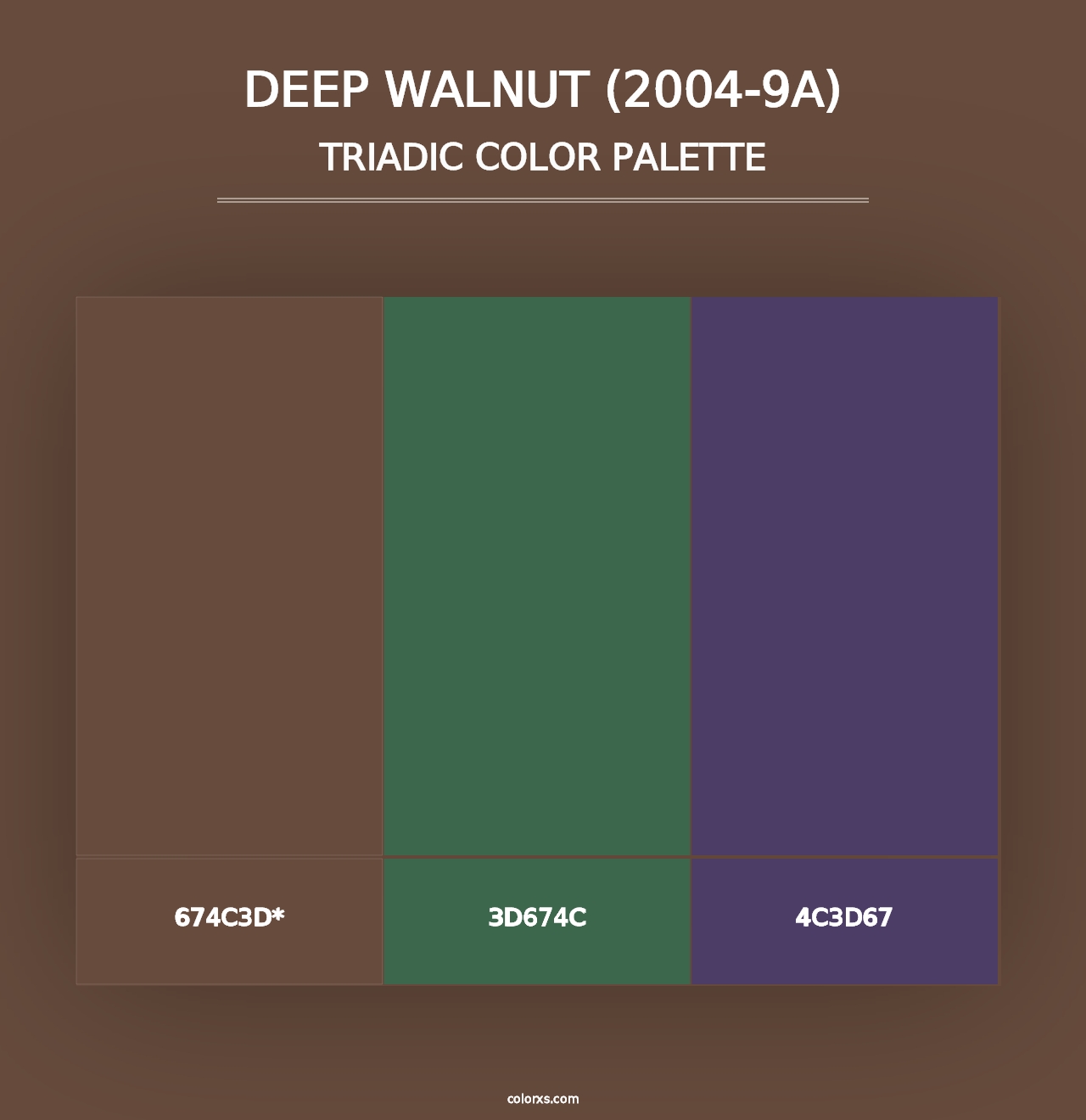 Deep Walnut (2004-9A) - Triadic Color Palette