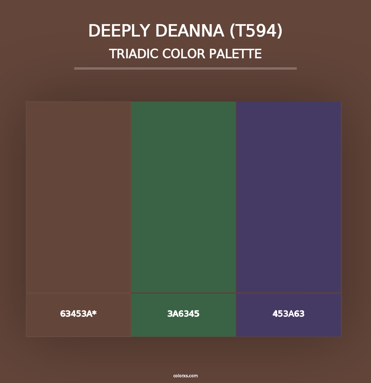 Deeply Deanna (T594) - Triadic Color Palette