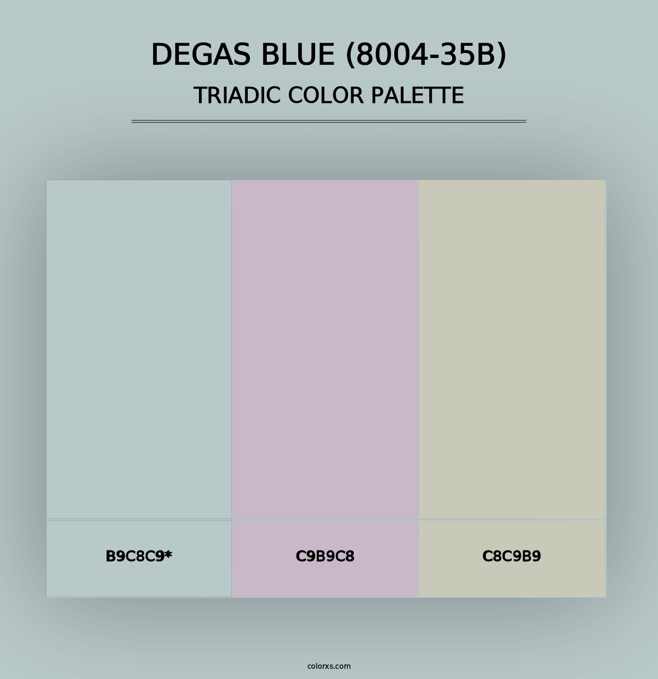 Degas Blue (8004-35B) - Triadic Color Palette