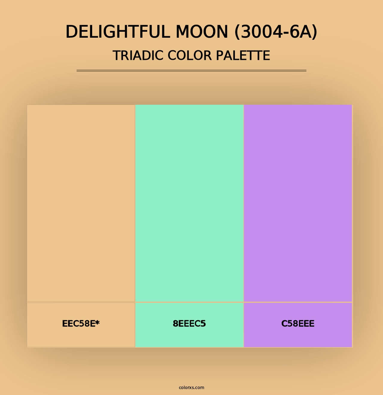 Delightful Moon (3004-6A) - Triadic Color Palette