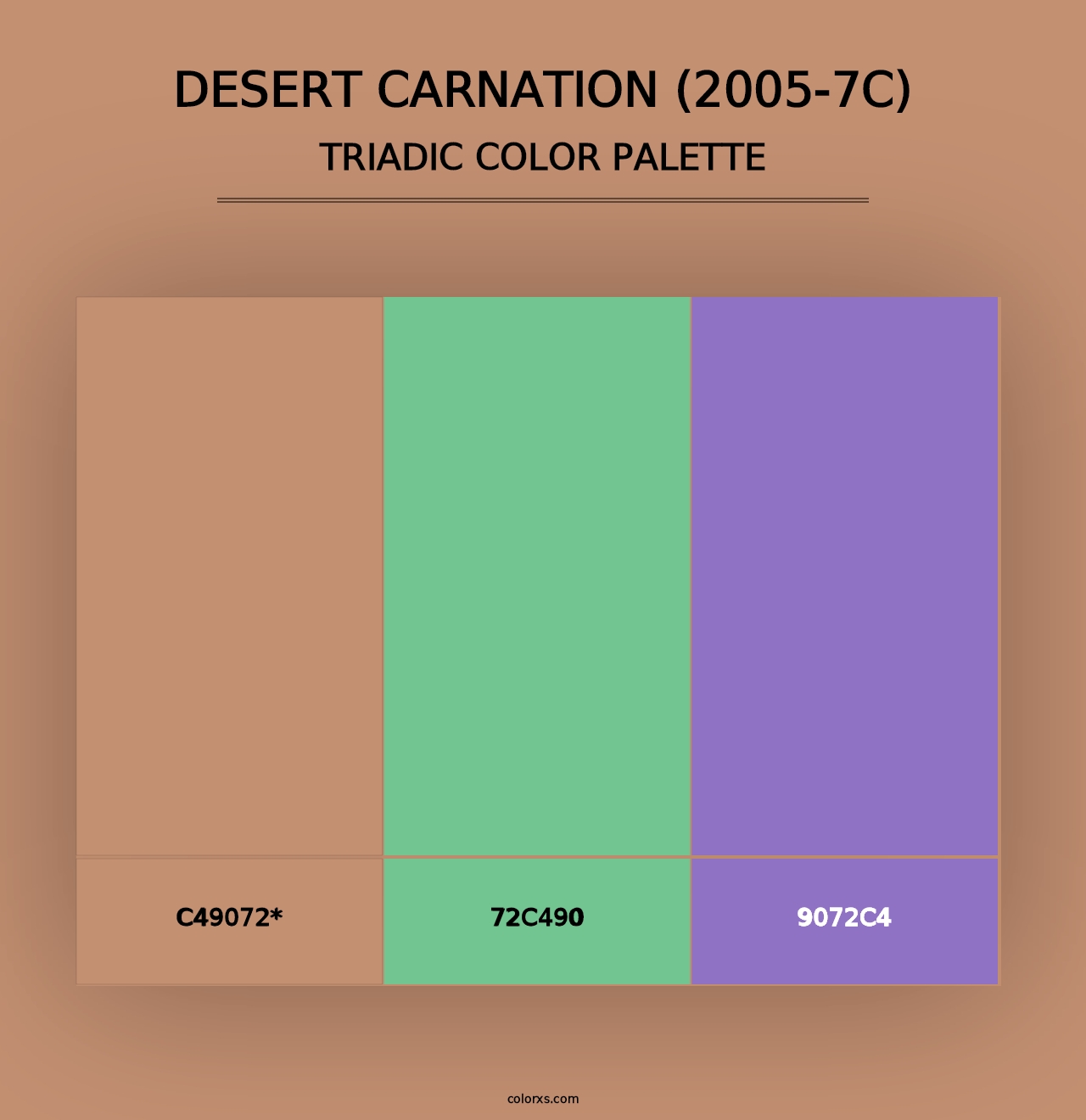 Desert Carnation (2005-7C) - Triadic Color Palette