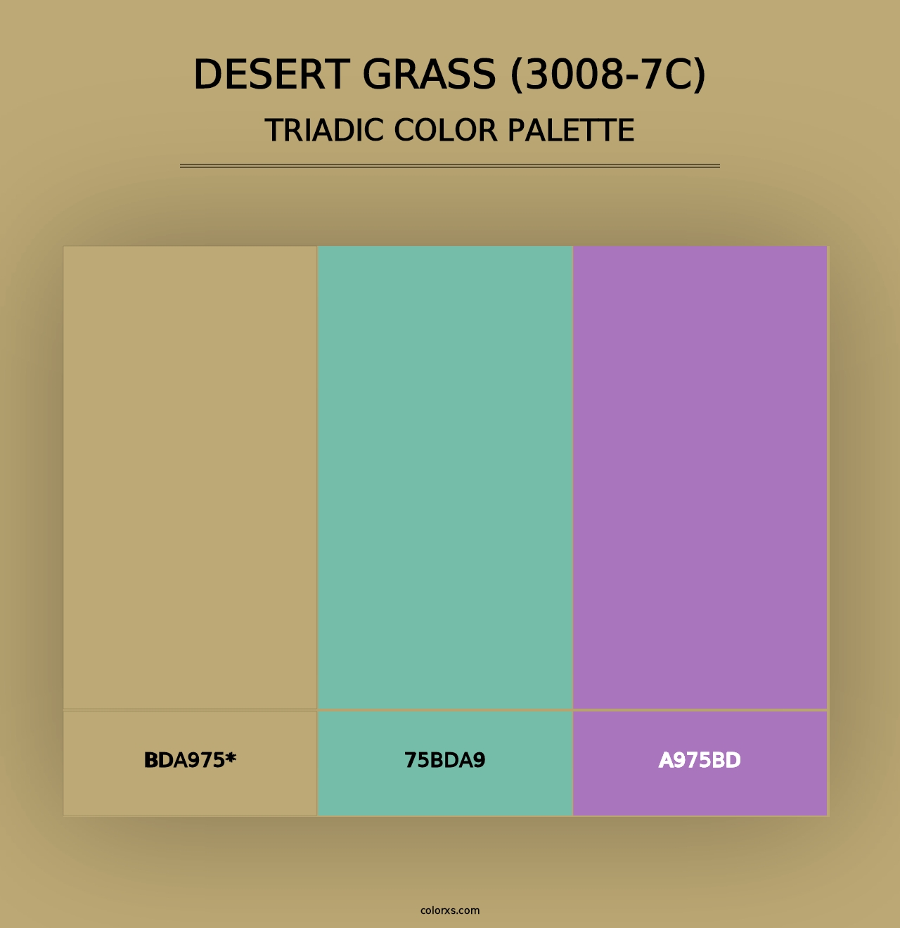 Desert Grass (3008-7C) - Triadic Color Palette