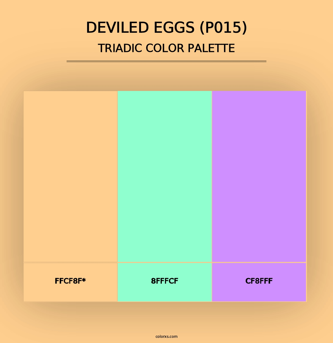 Deviled Eggs (P015) - Triadic Color Palette