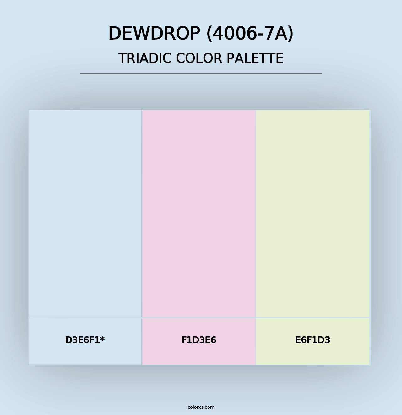 Dewdrop (4006-7A) - Triadic Color Palette