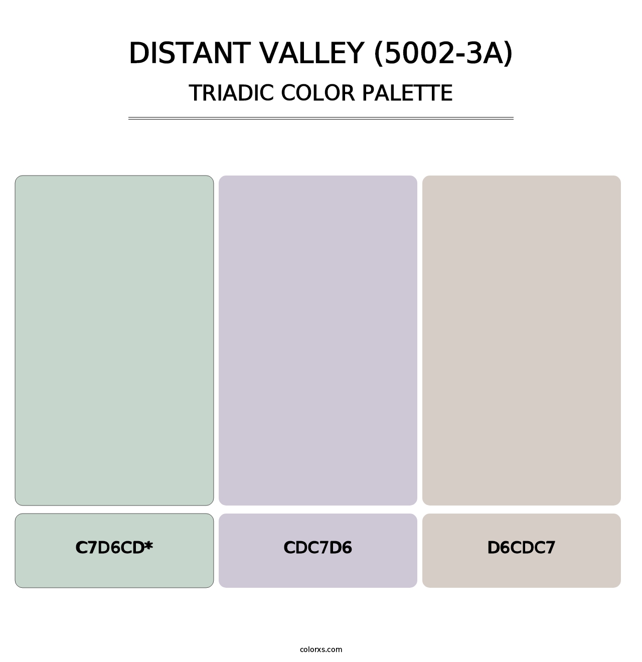 Distant Valley (5002-3A) - Triadic Color Palette