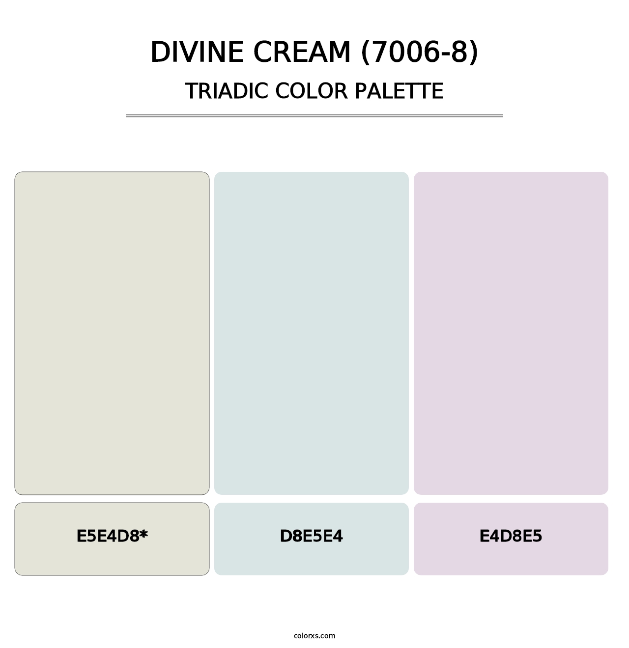 Divine Cream (7006-8) - Triadic Color Palette