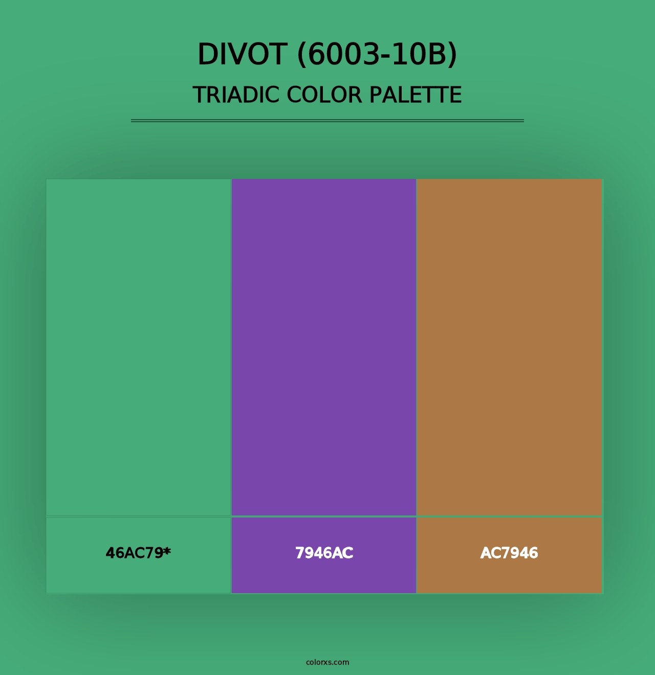 Divot (6003-10B) - Triadic Color Palette