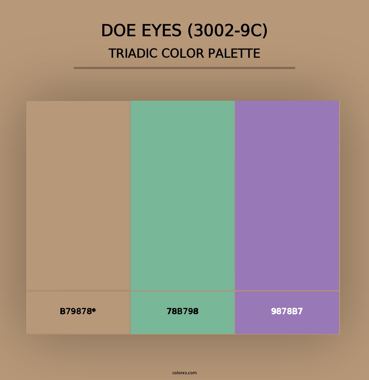 Doe Eyes (3002-9C) - Triadic Color Palette