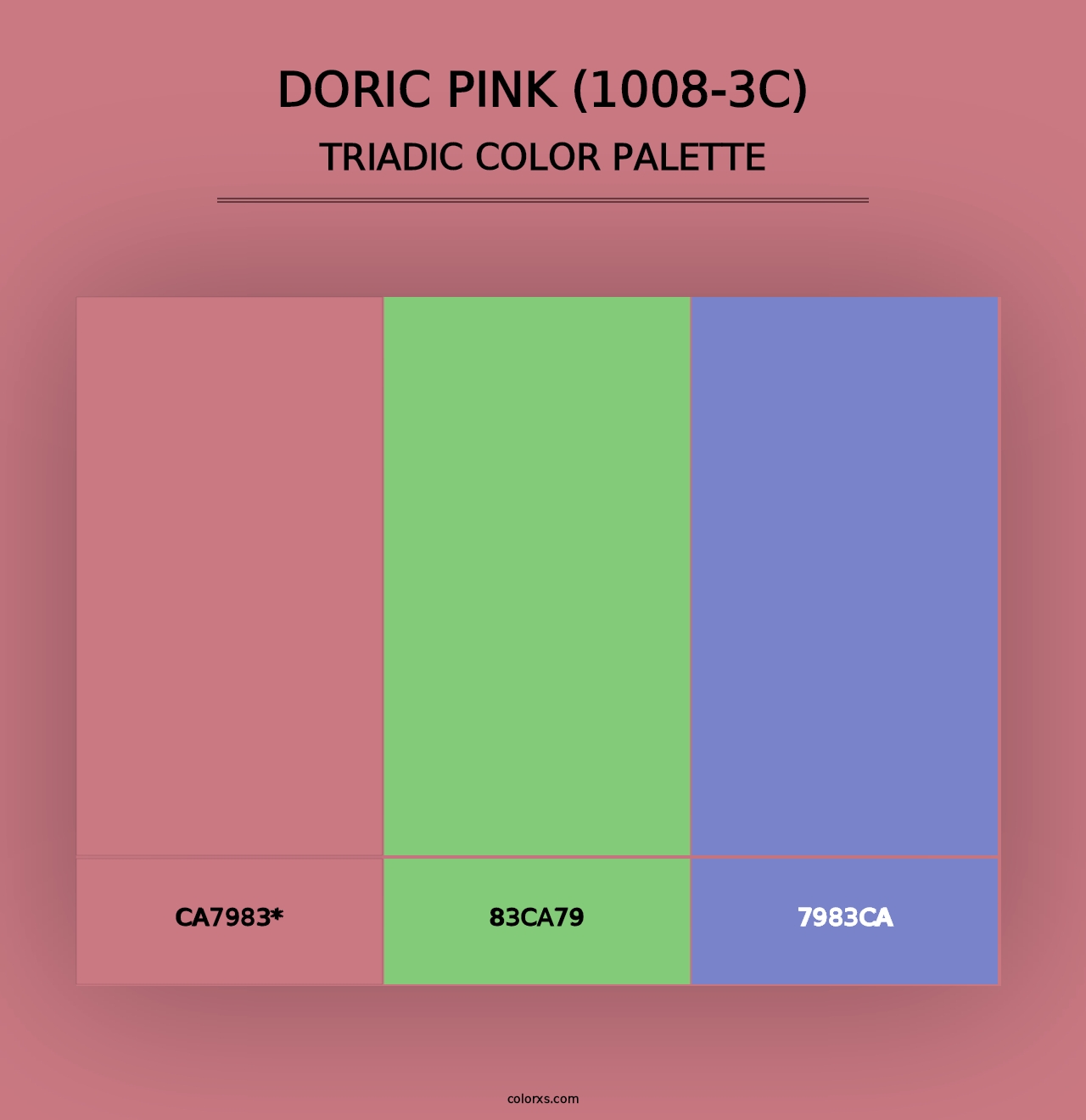 Doric Pink (1008-3C) - Triadic Color Palette