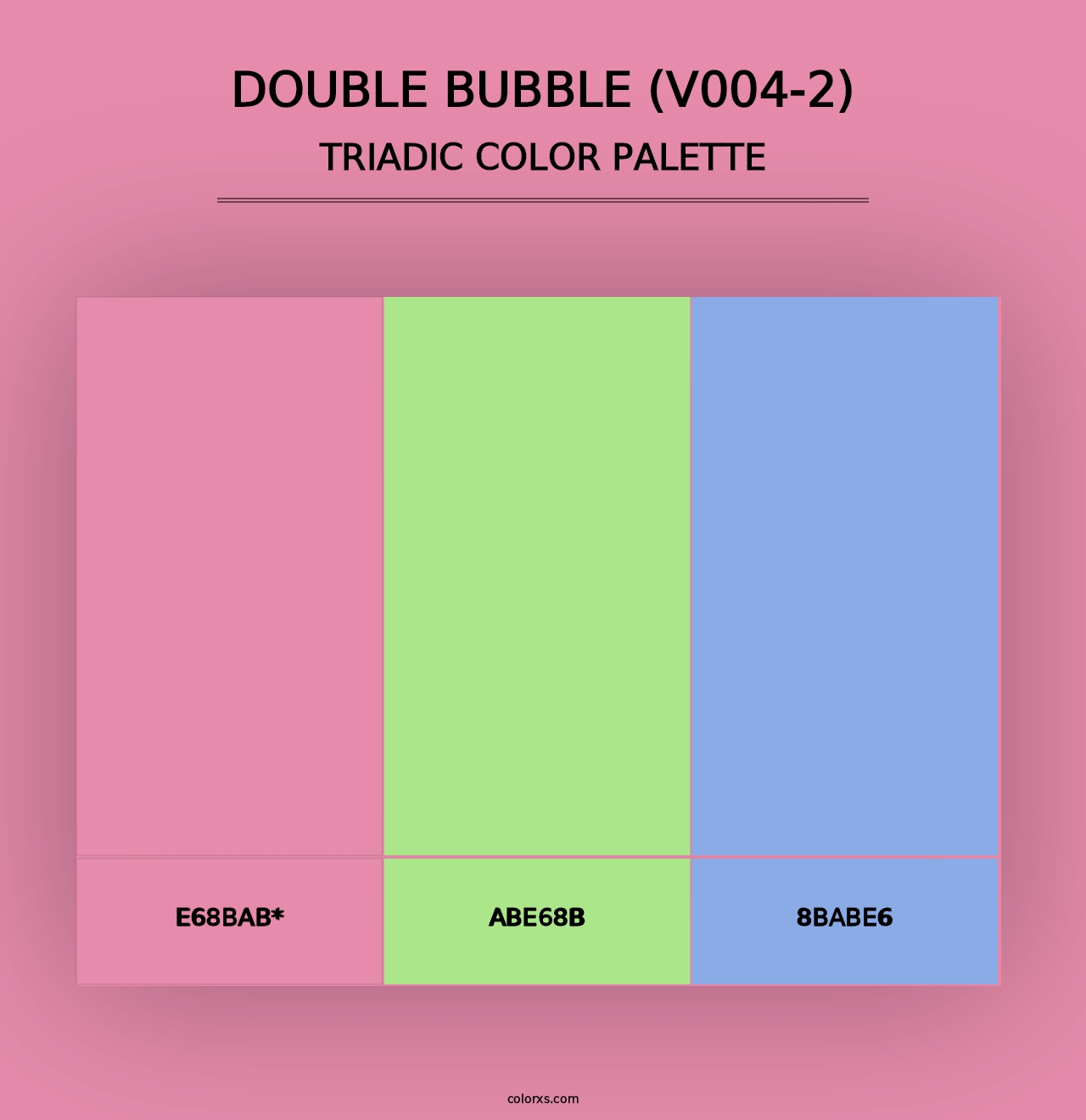 Double Bubble (V004-2) - Triadic Color Palette