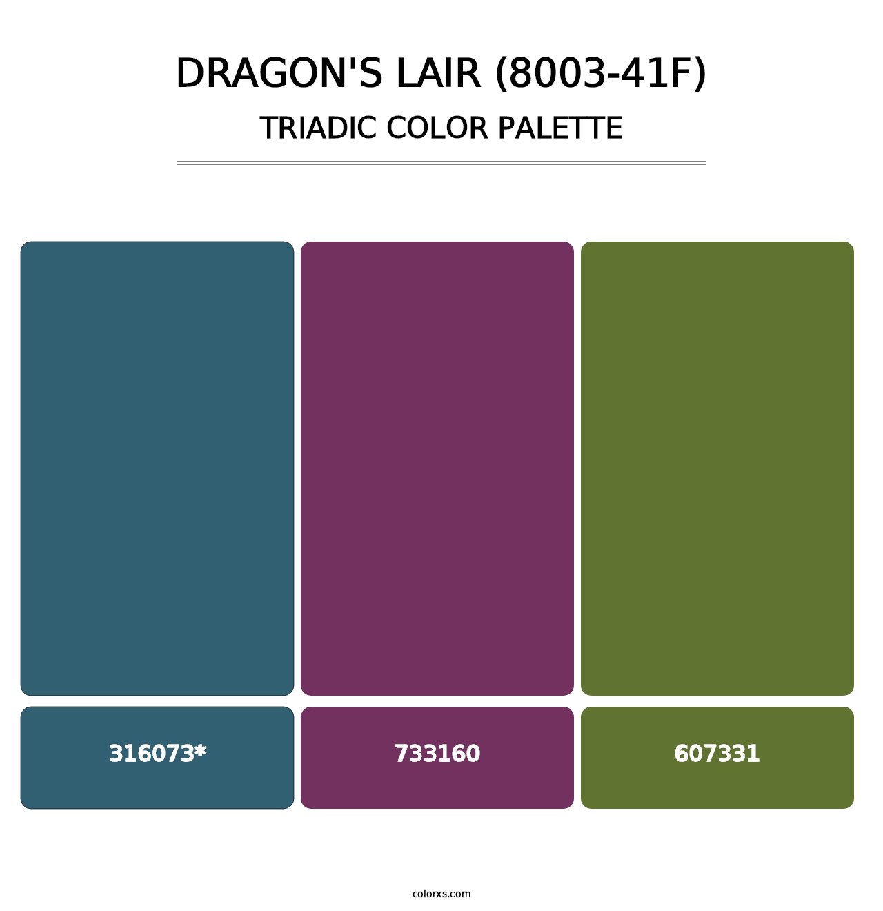 Dragon's Lair (8003-41F) - Triadic Color Palette