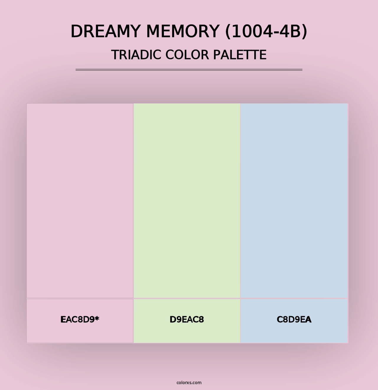 Dreamy Memory (1004-4B) - Triadic Color Palette