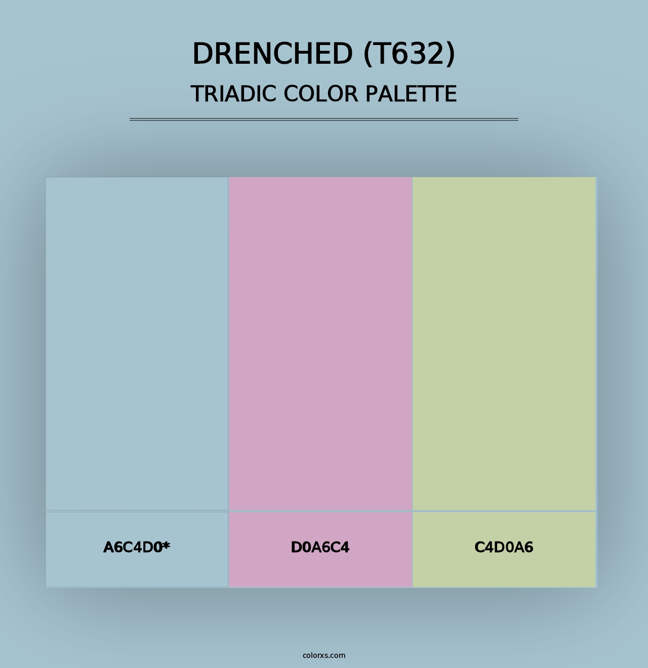 Drenched (T632) - Triadic Color Palette