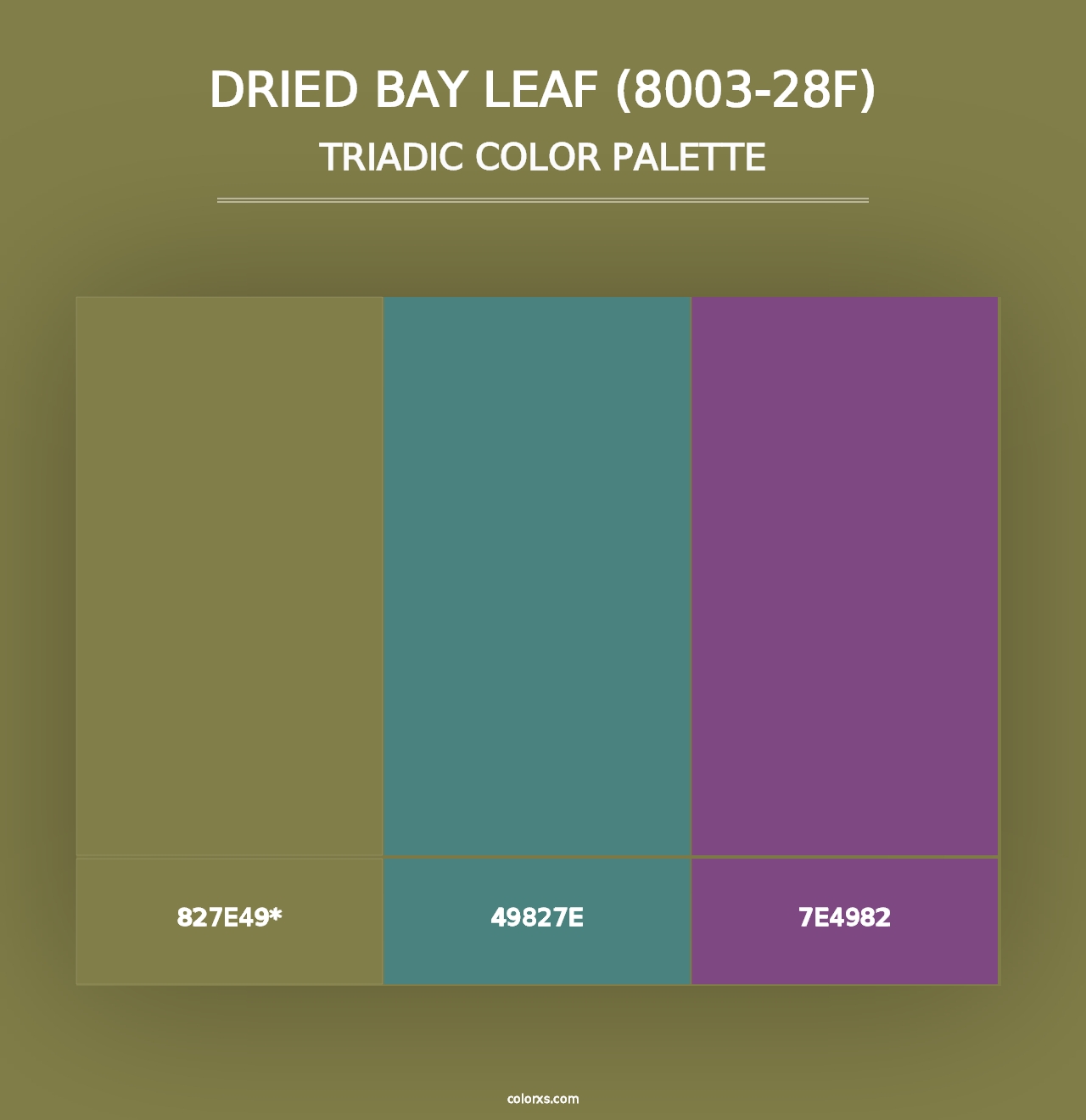 Dried Bay Leaf (8003-28F) - Triadic Color Palette