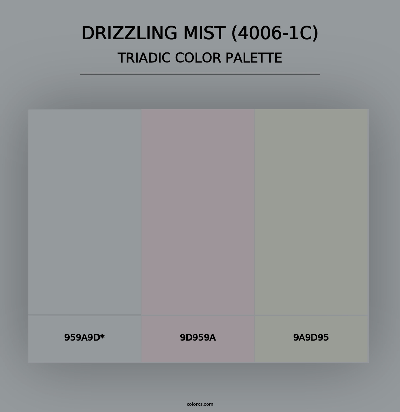 Drizzling Mist (4006-1C) - Triadic Color Palette