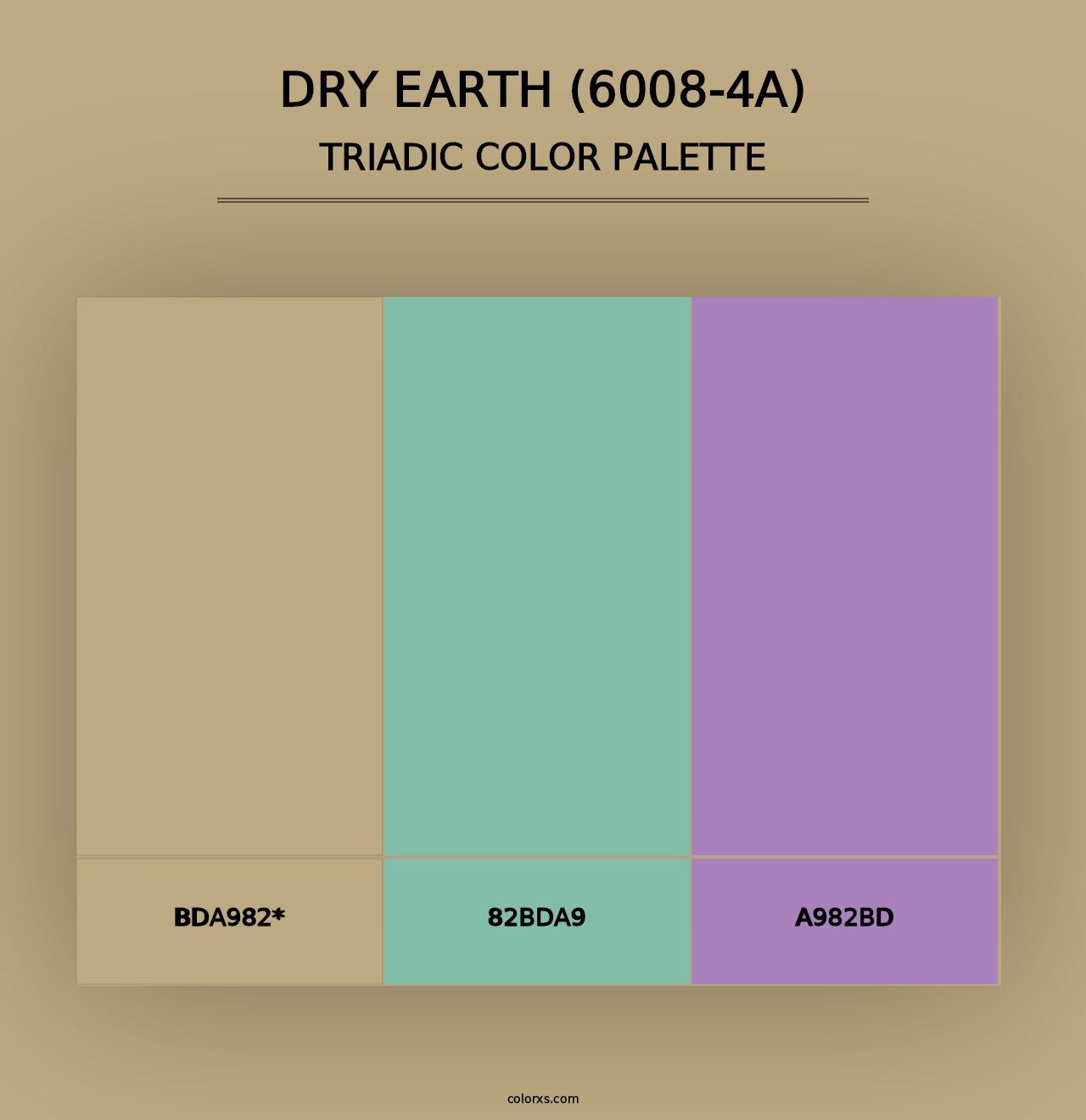 Dry Earth (6008-4A) - Triadic Color Palette