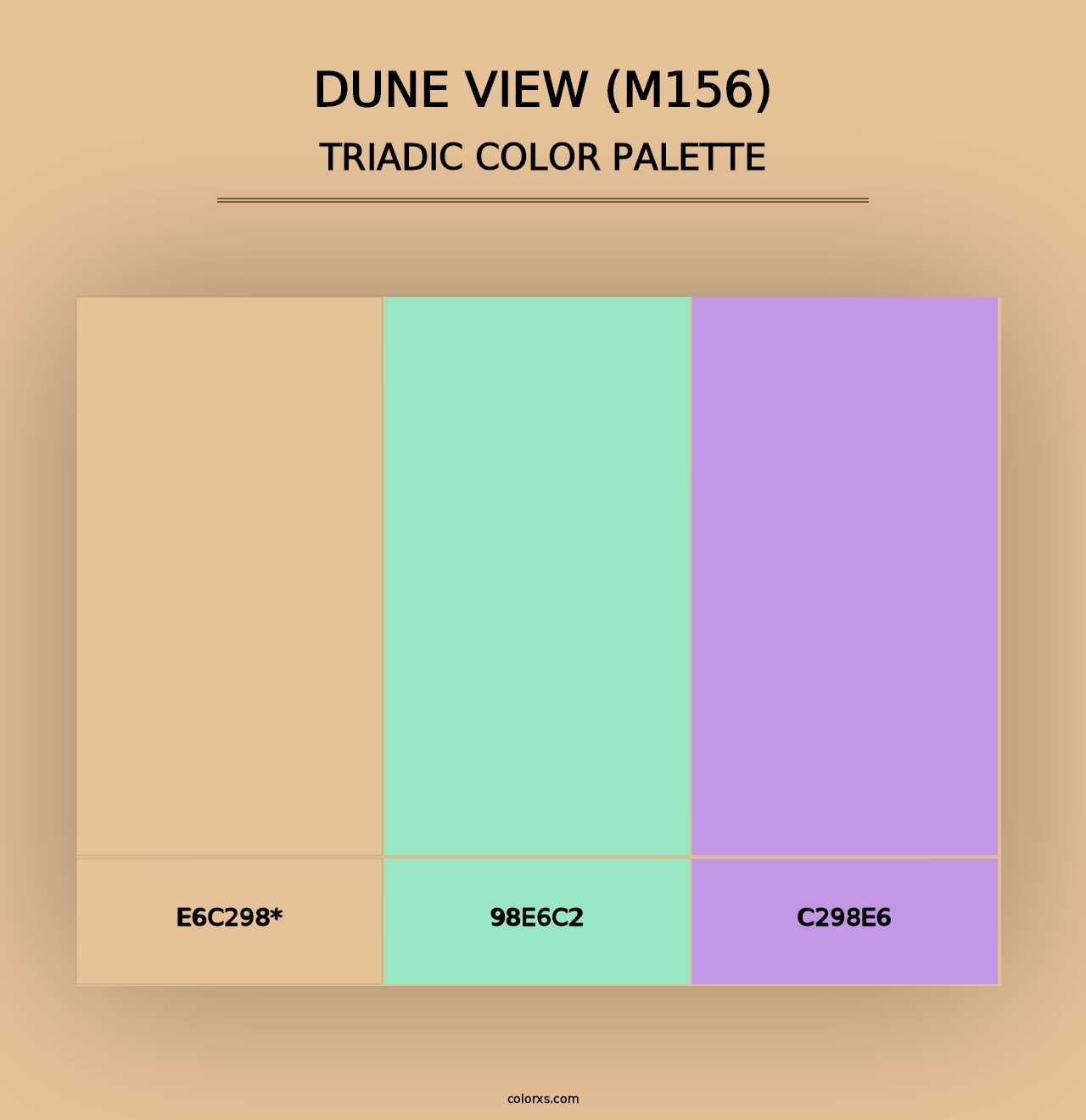 Dune View (M156) - Triadic Color Palette