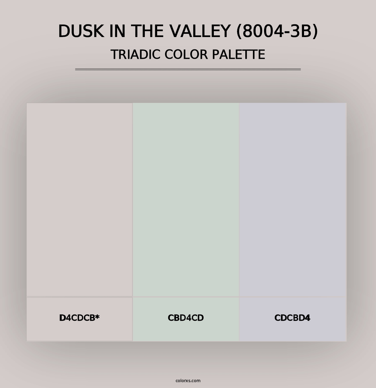 Dusk in the Valley (8004-3B) - Triadic Color Palette