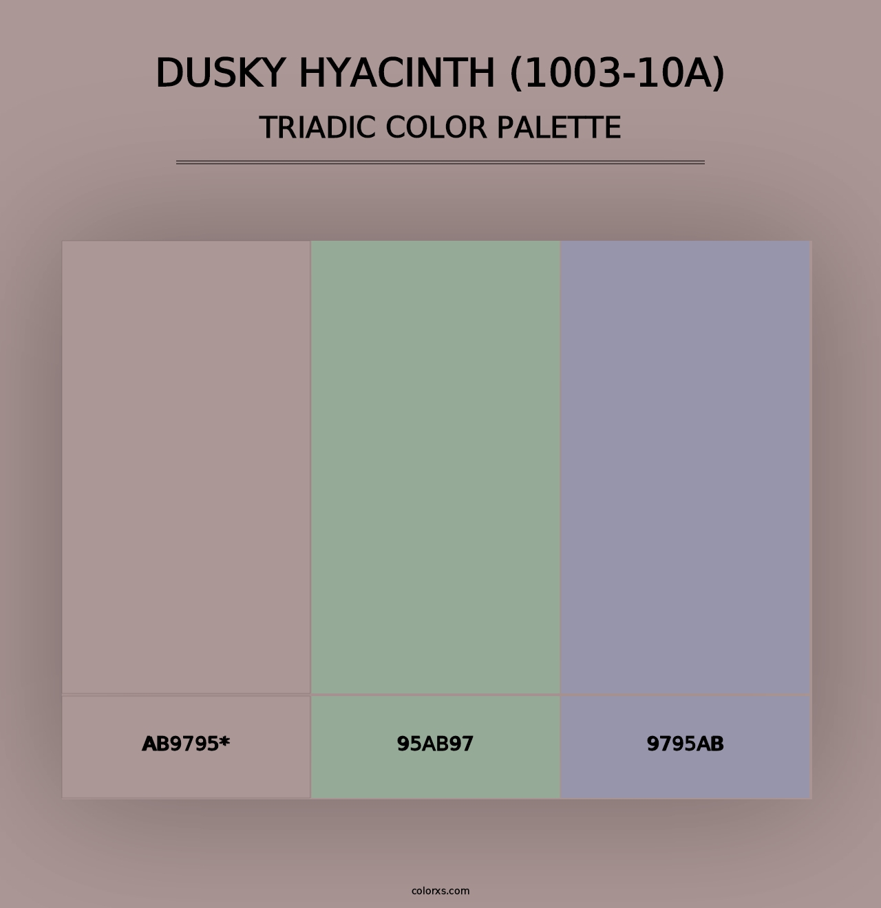 Dusky Hyacinth (1003-10A) - Triadic Color Palette