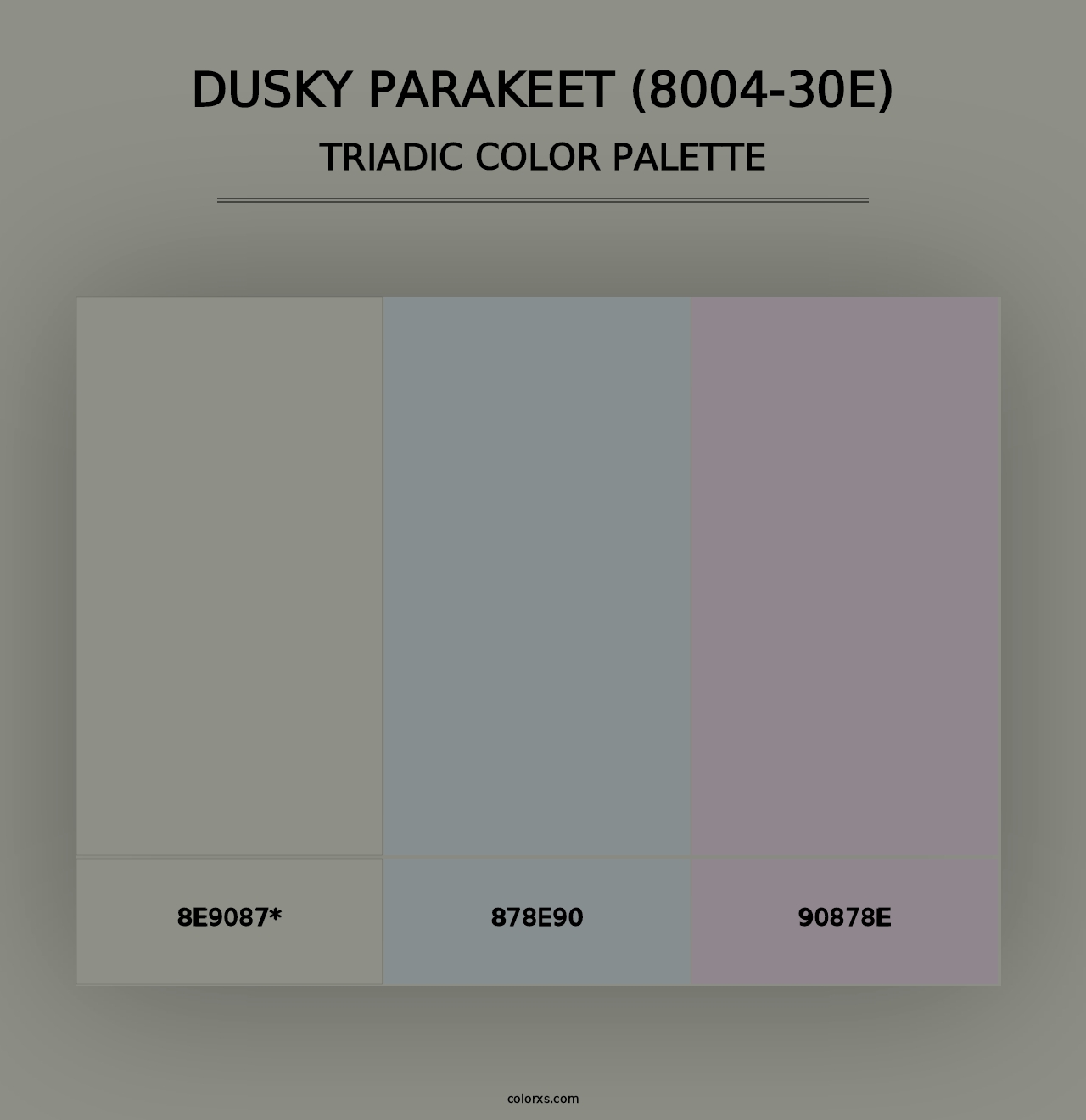 Dusky Parakeet (8004-30E) - Triadic Color Palette