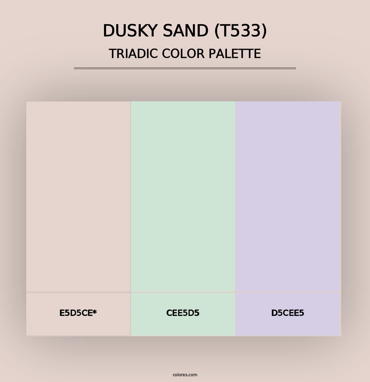 Dusky Sand (T533) - Triadic Color Palette