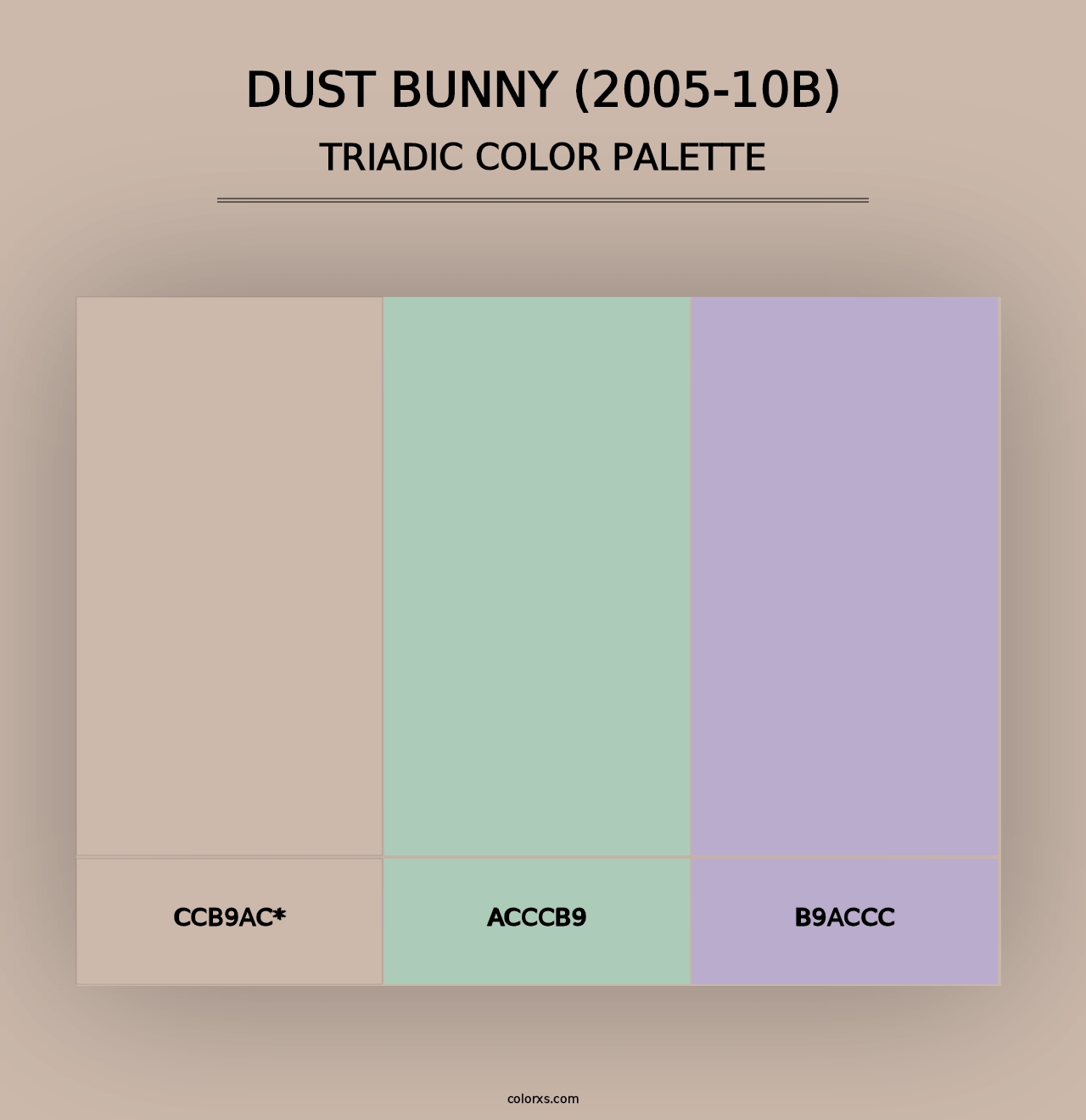 Dust Bunny (2005-10B) - Triadic Color Palette