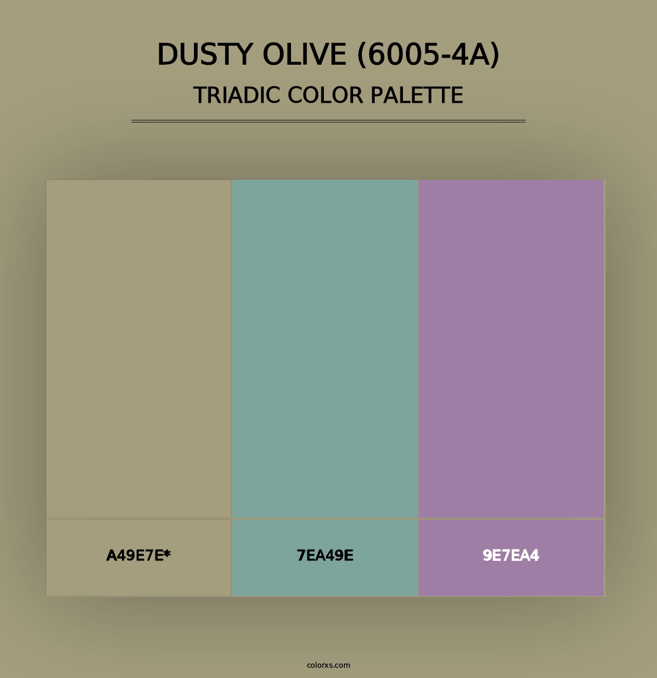 Dusty Olive (6005-4A) - Triadic Color Palette