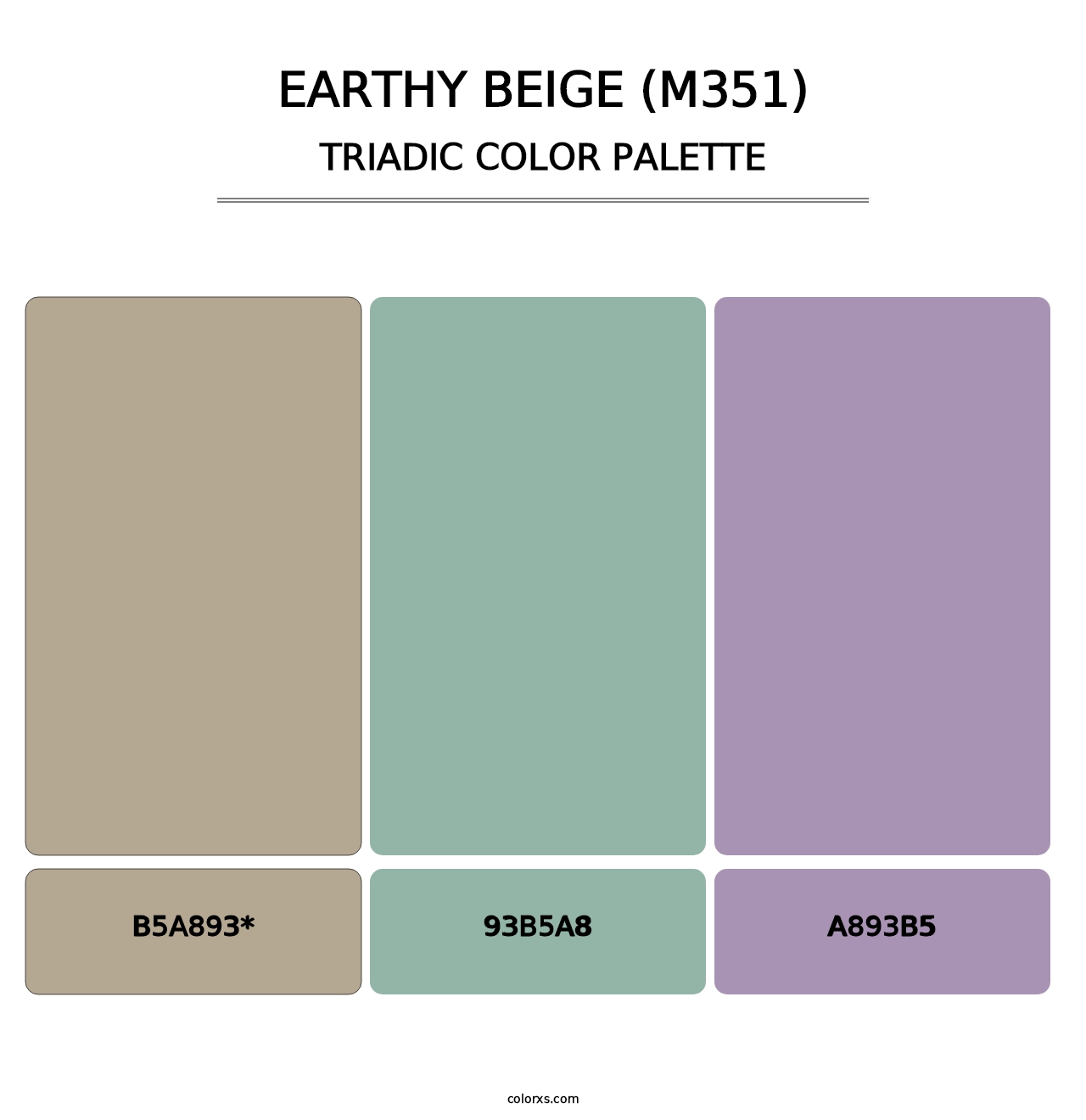 Earthy Beige (M351) - Triadic Color Palette