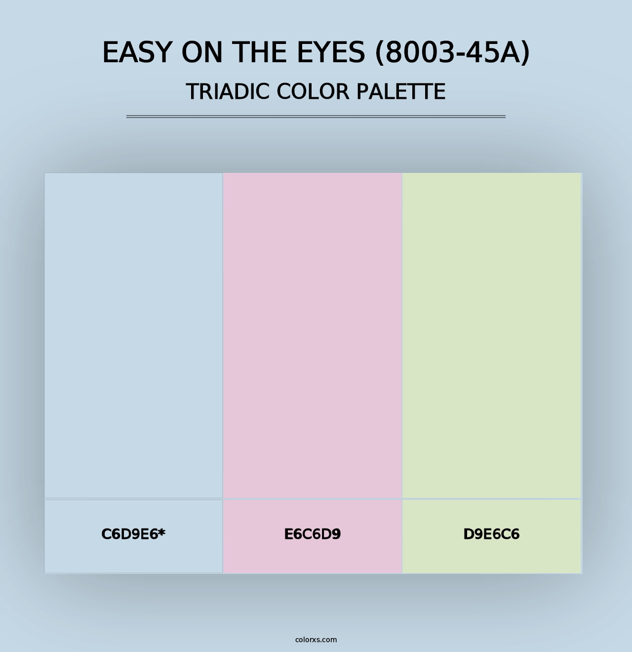 Easy on the Eyes (8003-45A) - Triadic Color Palette