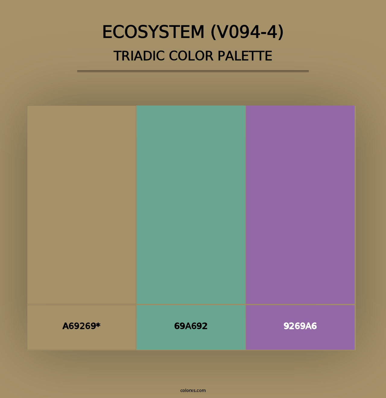 Ecosystem (V094-4) - Triadic Color Palette