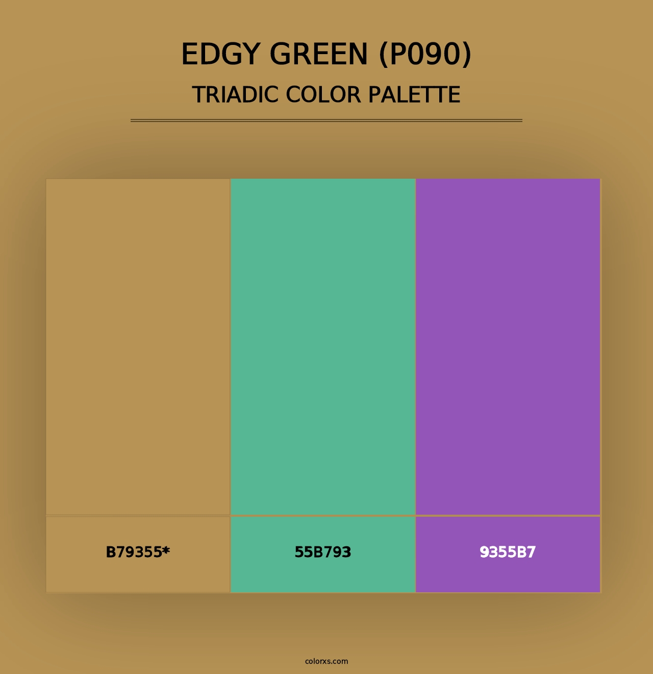 Edgy Green (P090) - Triadic Color Palette