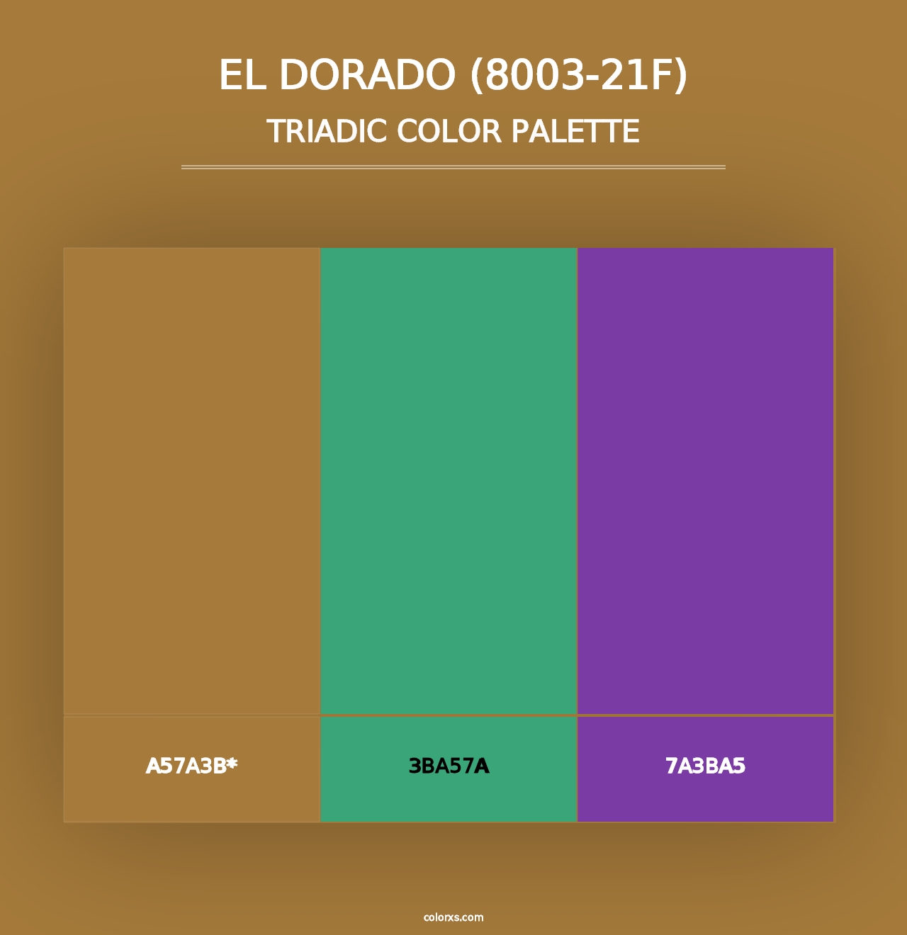 El Dorado (8003-21F) - Triadic Color Palette