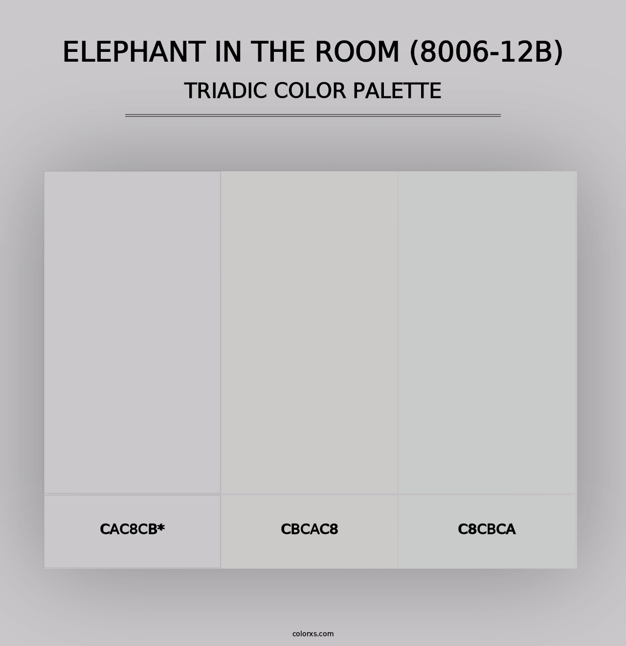 Elephant in the Room (8006-12B) - Triadic Color Palette