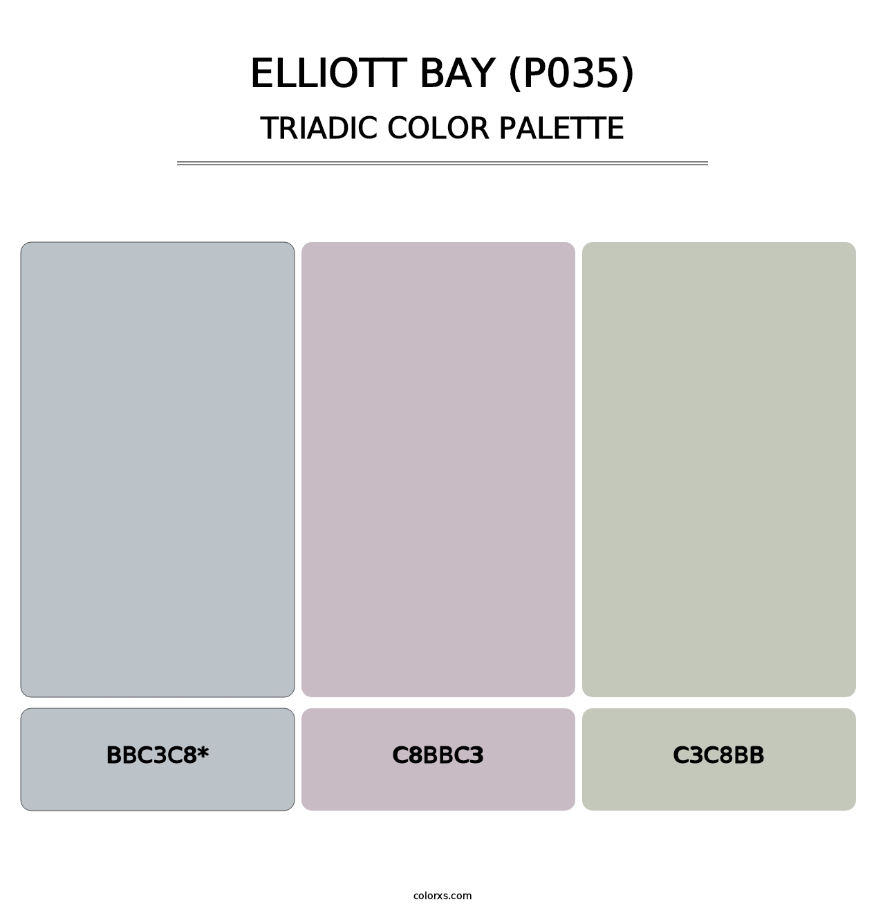 Elliott Bay (P035) - Triadic Color Palette